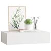 vidaXL Prateleira de parede com gaveta MDF 40x23,5x10 cm branco