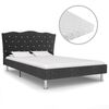 vidaXL Cama com colch&atilde;o 140x200 cm tecido cinzento-escuro