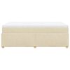 vidaXL Cama boxspring com colch&atilde;o 120x190 cm tecido cor creme