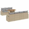 vidaXL Conjunto de Sof&aacute; de Jardim 8 unid. bege e cinzento claro