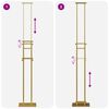 vidaXL Displays de Feira 2 pcs Ouro 30 x 23,5 x 210 cm A&ccedil;o
