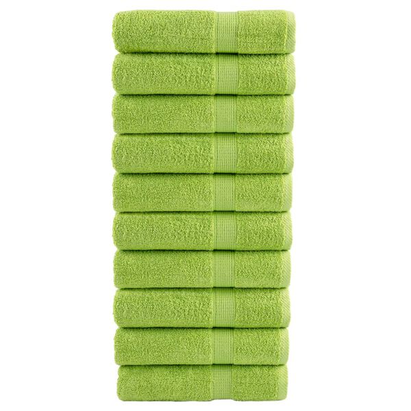 vidaXL Toalhas banho premium SOLUND 10pcs 70x140cm 600 gsm verde ma&ccedil;a