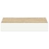vidaXL Prateleiras de parede 2 pcs 23x23,5x3,8cm MDF carvalho e branco