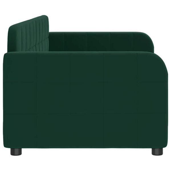 vidaXL Sof&aacute;-cama 80x200 cm veludo verde-escuro