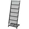 vidaXL Porta-revistas A4 preto 47,5x43x133 cm