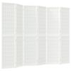 vidaXL Biombo dobrável com 6 painéis estilo japonês 240x170 cm branco