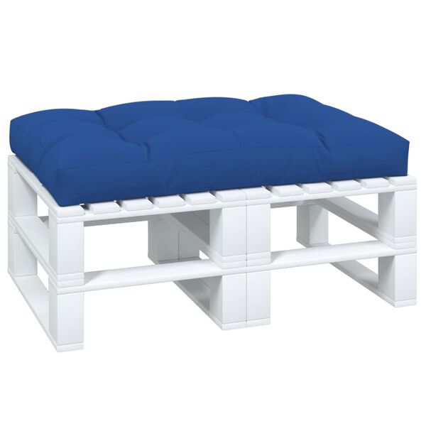 vidaXL Almofad&atilde;o para sof&aacute; de paletes 120x80x12 cm tecido azul real