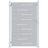 vidaXL Port&atilde;o de Jardim Prateado 85 x 144 cm A&ccedil;o inoxid&aacute;vel