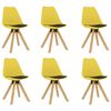 vidaXL 7 pcs conjunto de jantar amarelo e preto