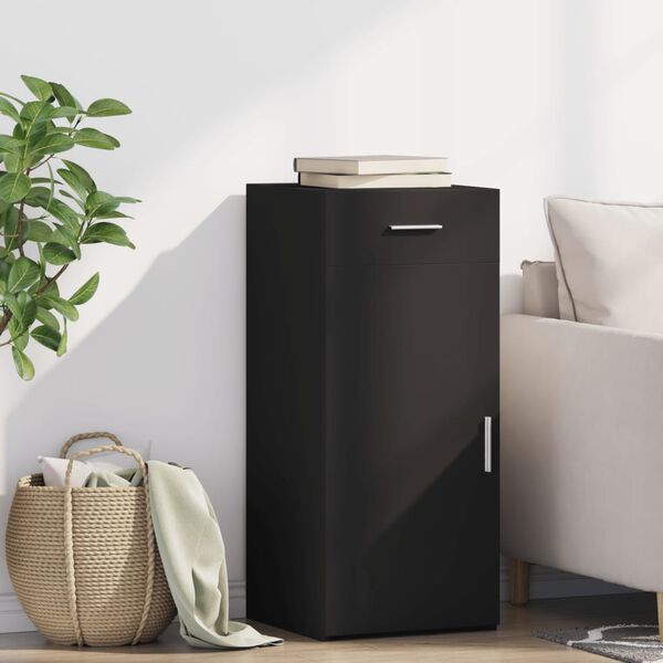 vidaXL Aparador 40x42,5x93 cm derivados de madeira preto