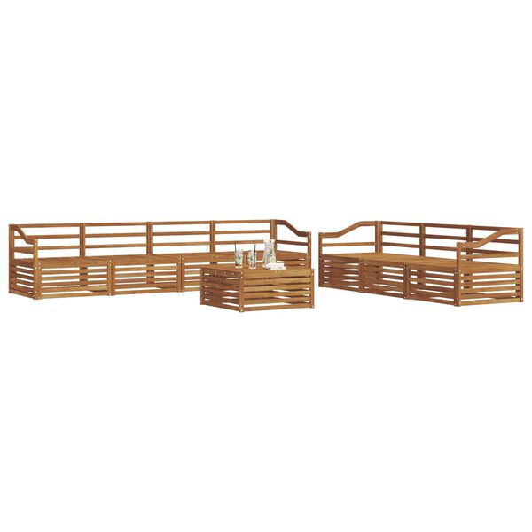 vidaXL Conjunto de Sof&aacute;s para Exterior 8 pcs Natural