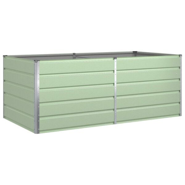 vidaXL Floreira Verde Pastel 195 x 100 x 45 cm A&ccedil;o Galvanizado