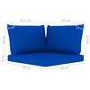 vidaXL 5 pcs conjunto lounge de jardim c/ almofad&otilde;es azuis