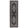 vidaXL Tapete Runner FLORNES Tecido Cinzento PP 7 mm