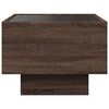 vidaXL Mesa de cabeceira c/ LED Infinity 40x40x30 cm carvalho castanho