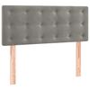 vidaXL Cama box spring c/ colch&atilde;o/LED 90x200 cm veludo cinzento-claro