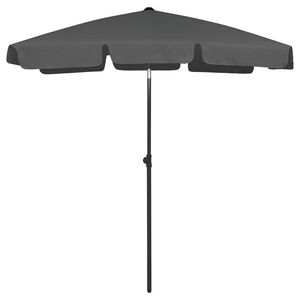 vidaXL Guarda-sol de praia 180x120 cm antracite