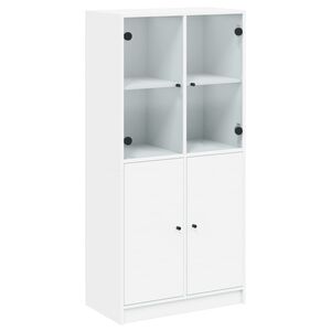 vidaXL Arm&aacute;rio alto c/ portas 68x37x142 cm derivados de madeira branco