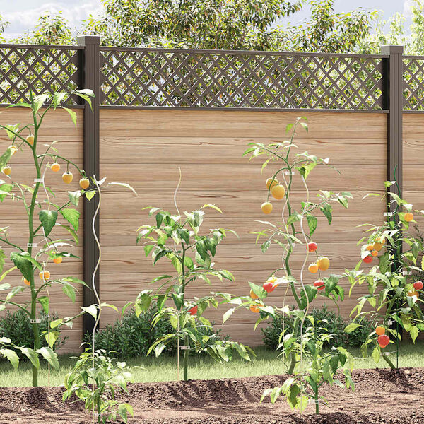 vidaXL Suportes para plantas em espiral 50 pcs 110 cm aço galvanizado