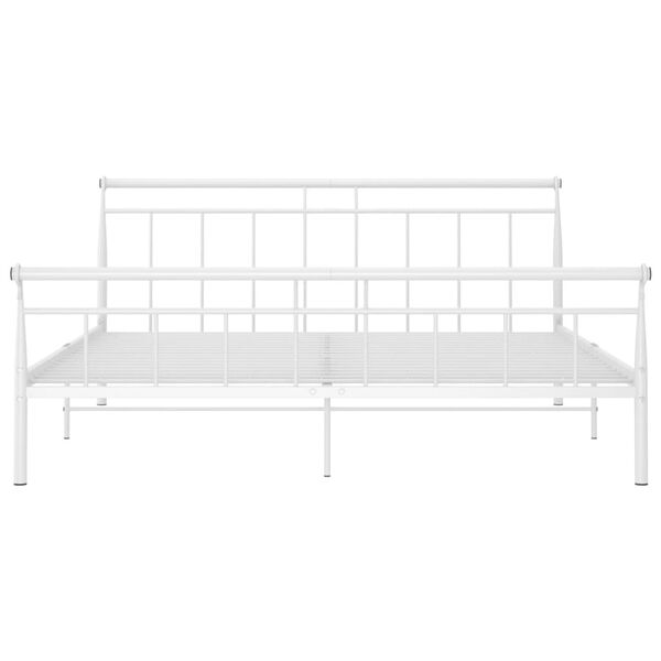 vidaXL Estrutura de cama 160x200 cm metal branco