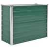 vidaXL Canteiro elevado de jardim a&ccedil;o galvanizado 100x40x77 cm verde