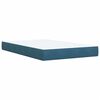 vidaXL Cama boxspring com colchão 120x190 cm veludo azul