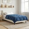vidaXL Duvet de Ano Inteiro Azul Escuro 135 x 200 cm Microfibra