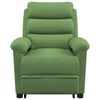 vidaXL Poltrona elevatória de massagens veludo verde-claro