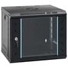 vidaXL Arm&aacute;rio de Rede com armazenamento Black 530 x 400 x 450 mm A&ccedil;o