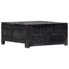 vidaXL Mesa de centro 65x65x30 cm madeira de mangueira maci&ccedil;a preto