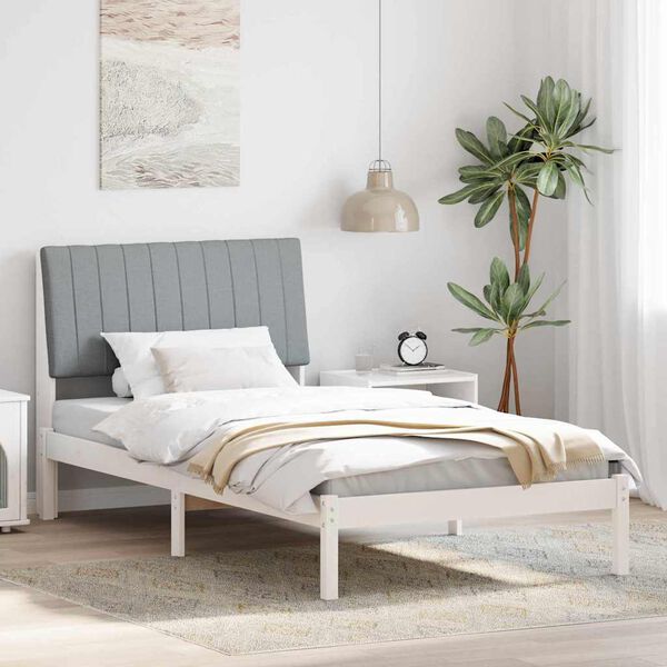 vidaXL Estrutura da Cama com cabeceira Branco 100 x 200 cm