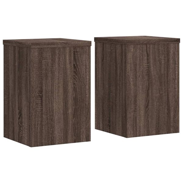 vidaXL Suportes p/ plantas 2 pcs 25x25x35 cm derivados de madeira