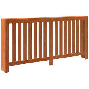 vidaXL Cobertura de radiador 169x19x84 cm pinho maci&ccedil;o castanho cera