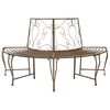 vidaXL Banco de &Aacute;rvore 4-N&uacute;mero de lugares 160 x 80 x 89 cm A&ccedil;o