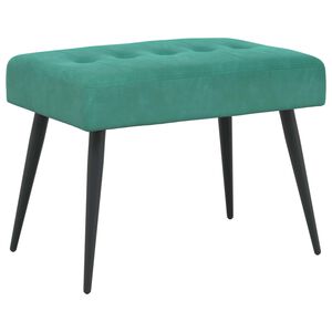 vidaXL Banco com bot&otilde;es estofados Turquesa 60 x 40 x 45 cm Veludo