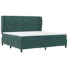 vidaXL Cama Box com colch&atilde;o Verde Escuro 200 x 200 cm Poli&eacute;ster