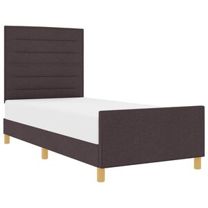 vidaXL Estrutura da Cama Castanho escuro 100 x 200 cm tecido