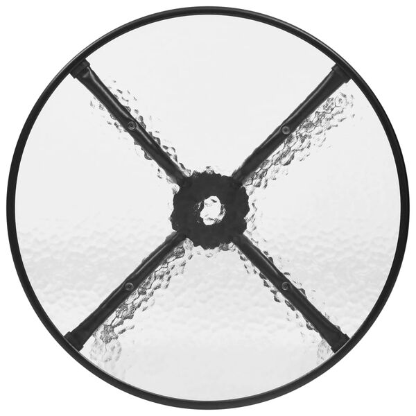 vidaXL Mesa de jardim &Oslash;60x70 cm a&ccedil;o preto