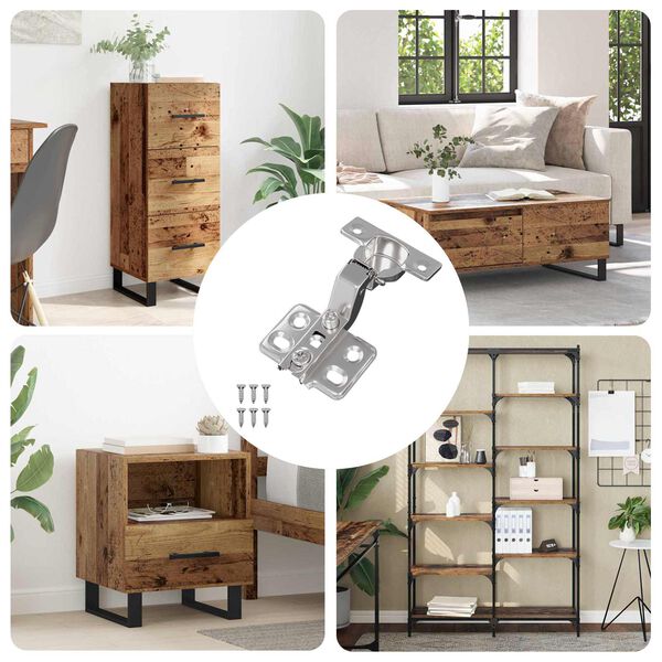 vidaXL Dobradi&ccedil;a 12 pcs N&iacute;quel 26 mm Ferro