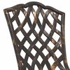 vidaXL Conjunto Bistro de Jardim 3 pcs Bronze Alumínio