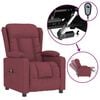 vidaXL Poltrona el&eacute;trica reclin&aacute;vel tecido vermelho tinto