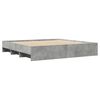 vidaXL Estrutura de cama 200x200 cm derivados de madeira cinza cimento