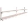 vidaXL Prateleiras de parede suspensas 2 pcs 300x30 cm a&ccedil;o inoxid&aacute;vel