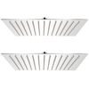 vidaXL Cabe&ccedil;a de chuveiro 2 pcs a&ccedil;o inoxid&aacute;vel 30x30 cm