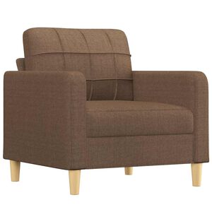 vidaXL Poltrona 60 cm tecido castanho