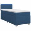 vidaXL Cama Box Spring com Colch&atilde;o e LED Azul 90 x 190 cm Tecido