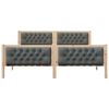 vidaXL Estrutura da Cama com cabeceira Cinza Escuro 160 x 200 cm