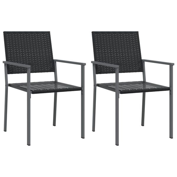 vidaXL 3 pcs conjunto de jantar p/ jardim vime PE e a&ccedil;o