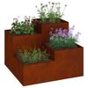 vidaXL Vaso de Jardim Ferro Enferrujado 80 x 80 x 60 cm