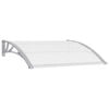 vidaXL Toldo para porta 120x75 cm PC cinzento e transparente